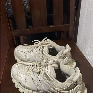 Balenciaga Cream Trail Sneakers